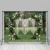 Aperturee - Aperturee Circular Arch Floral Fresh Outdoor Wedding Backdrop